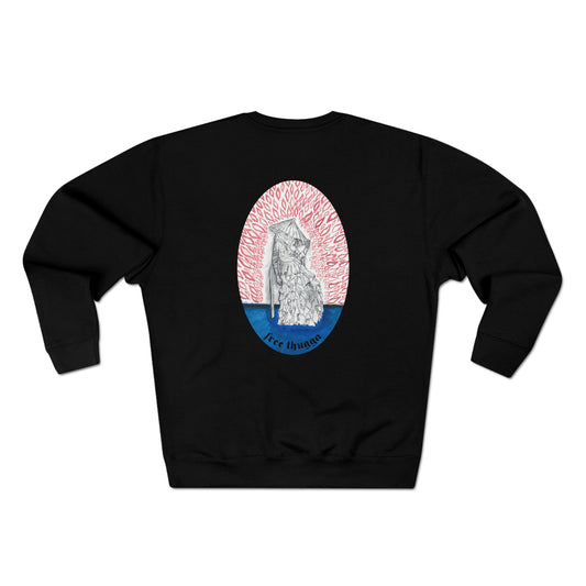 Floral Thug Back Print Premium Crewneck Sweatshirt